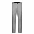 thumbnail image 1 of Fengqque Mens Daily Comfort Dress Pants Slim Fit Button Stretch Chino Straight-leg Pants Gray 4(M), 1 of 3