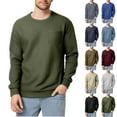thumbnail image 1 of Fengqque Mens Long Sleeve Tee Shirts Stretch Slim Fit Crew Neck thermal Shirts Casual T Shirts with Pockets Wine XL(XL), 1 of 6