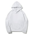 thumbnail image 1 of Fengqque Mens Pullover Hoodies Long Sleeve Casual Lightweight Fashion Hooded Sweatshirt with Kanga Pockets White 14(XXXL), 1 of 5