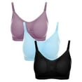thumbnail image 1 of Fengqque Mother's Plus Size Nursing Soft Comfort Fit Bra 3PCS Pregnant Plain Color Nursing Bras Vest Tops, 1 of 9