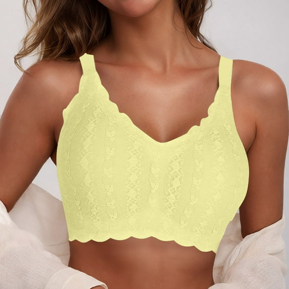 Fengqque Mother's Plus Size Nursing Soft Comfort Fit Bra Adjustable Comfort And Support Wireless Bras For Silky Seamless Bras