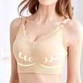 thumbnail image 1 of Fengqque Mother's Plus Size Nursing Soft Comfort Fit Bra Comfortable Breathable No Steel Ring Front Buckle Breastfeeding Underwear, 1 of 6
