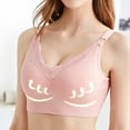 thumbnail image 1 of Fengqque Mother's Plus Size Nursing Soft Comfort Fit Bra Comfortable Breathable No Steel Ring Front Buckle Breastfeeding Underwear, 1 of 7