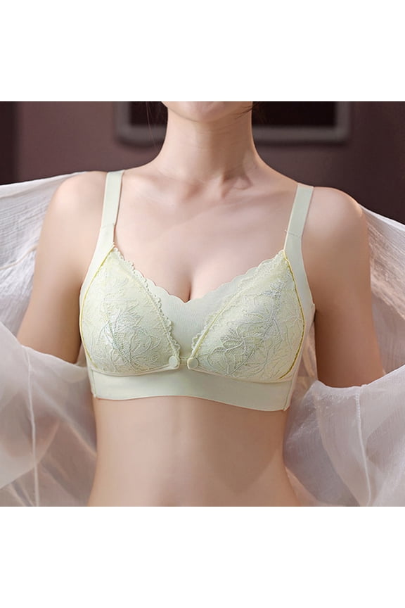 Mother's Plus Size Nursing Soft Comfort Fit Bra Without Steel Rings Buttons Yoga Nursing Lingerie Underwear