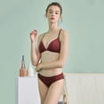 thumbnail image 1 of Fengqque No Rim Light Front Button Comfortable Summer Sexy Y-Shaped Beautiful Bra Set, 1 of 6