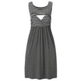 thumbnail image 1 of Fengqque Nursing Maternity Maternity Postpartum Comfort Dress Pajamas Stripe Breast-Feeding Pregnant Patchwork Nursing Dress Sleeveless Round-Neck, 1 of 4