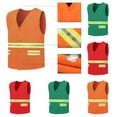 thumbnail image 1 of Fengqque Safety Jacket for Men,Sleeveless V-neck Breathable Mesh Waterproof High Visibility Reflective Jacket with Pockets and Zipper Workwear Jacket Red XXL, 1 of 9