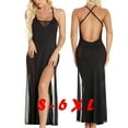 thumbnail image 1 of Fengqque Sexy Women Splice Wireless Bra Lingerie Backless Pajamas Nightdress Black S-6Xl, 1 of 9