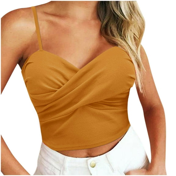 Fengqque Sexy Womens Lace V-Neck Sleeveless Shirt Casual Workout Sports Bra Tank Tops