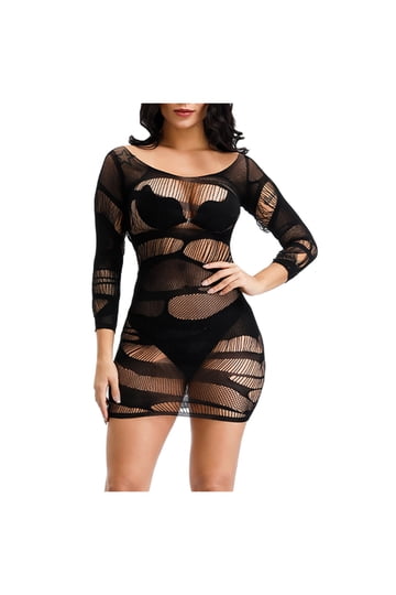 Women's Fishnet Dress Sexy Mesh Lingerie Babydoll Fiji