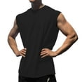 thumbnail image 1 of Fengqque Summer Fitness Sports Tank Top Men's Breathable Loose Fit Training Sleeveless T-Shirt Quick Drying Vest Male Fitness Clothing Black XXXL(XXXL), 1 of 5