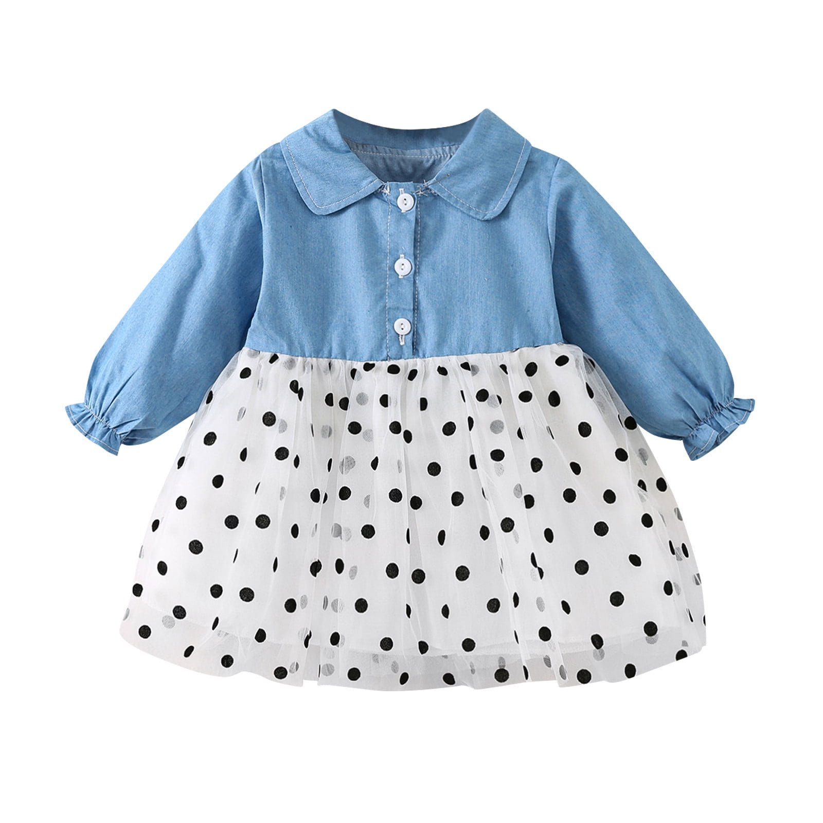 Summer Cotton Full Sleeves  Casual Dress For Baby Girls main image 1