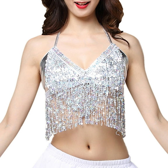 Fengqque Women Costume Performance Clothing Belly Latin Dance Tasse Blouse Top Tee Shirts Blouse