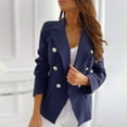 thumbnail image 1 of Fengqque Women Plus Size Silk Satin Jacket Formal Cardigan Pockets Work Office Suit Coat, 1 of 9