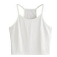 thumbnail image 1 of Fengqque Women Tops Color Sleeveless Pullover Vest Tank Crop Shirts, 1 of 3