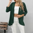 thumbnail image 1 of Fengqque Women's 3/4 Sleeve Casual Comfortable Solid Color Cardigan Top Blouse, 1 of 9