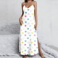 thumbnail image 1 of Fengqque Women's Casual Summer Maxi Dresses Sleeveless V-neck Spaghetti Strap Loose Dresses Multicolor L(L), 1 of 8