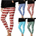 thumbnail image 1 of Fengqque Women's Christmas Stripe Printed Fashionable Elastic Leggings Fitness Running Casual Pants Yoga Pants Red XL(XL), 1 of 9