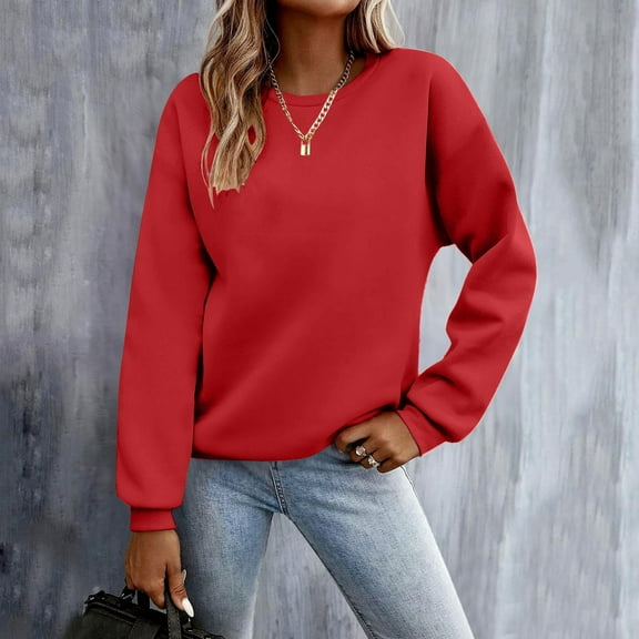 Fengqque Women's Fashion Casual Long Sleeve V Neck Loose Pullover Sweatshirt with Pockets Yellow S(S)