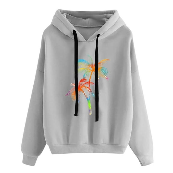 Fengqque Women's Fashion Casual Long Sleeved Zipper Waist-cinching Loose Hooded Sweatshirt Army Green M(M)