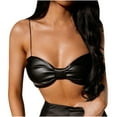 thumbnail image 1 of Fengqque Women's Fashion Soild Leather Tube Top Sling Sexy Lingerie Pajamas Vest, 1 of 4