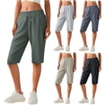 thumbnail image 1 of Fengqque Women's Hiking Shorts Quick Dry Lightweigh Water Resistant Athletic Straight-leg Bermuda Shorts Zippered Pocket Khaki-A XL(XL), 1 of 7
