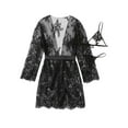 thumbnail image 1 of Fengqque Women's Home Sexy Underwear Lace Up Robe Bikini Top, 1 of 4