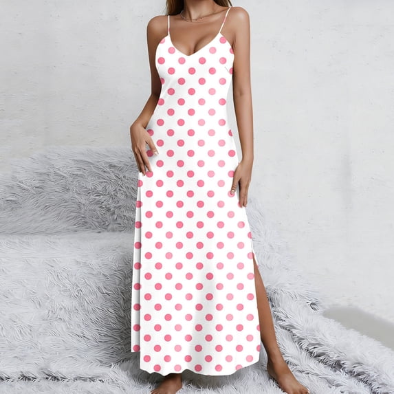 Fengqque Women's Maxi Dresses Casual Long Summer Sun Dresses Spaghetti Strap Hawaiian Vacation Outfits for Women Multicolor-E XXL(XXL)
