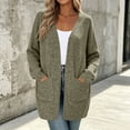 thumbnail image 1 of Fengqque Women’s Open Front Cardigan Sweater Long Sleeve Loose Casual Knit Coat with Side Pockets Soft Lightweight Mid‑Length Cover Up for Fall Winter, 1 of 8