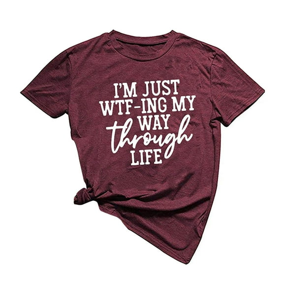 Fengqque Women's Printed Plus Size O-Neck T-Shirts Short Sleeve Graphic Tee Tops