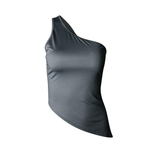 Fengqque Women's Sexy Suspender Asymmetrical Slim-fit Vest