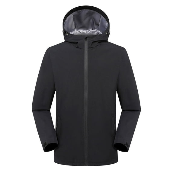 Fengqque Women's Softshell Warm Outdoor Windbreaker Waterproof Zipper Long Cycling Bike Coat Solid Color Three In One Warm Windbreaker Casual Fashionable Mountaineering Suit For Charging Jacket