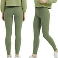 thumbnail image 1 of Fengqque Women's Solid Color High Elasticity High Waist Lifting Sports Tight Fitting Breathable Running Yoga Pants Army Green XXL(XXL), 1 of 4
