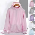 thumbnail image 1 of Fengqque Women's Sun Protection Hoodie Jacket Lightweight Long Sleeve Sun Shirt UV Hoodie with Pocket,Sunscreen Tops for Women White XL(XL), 1 of 5