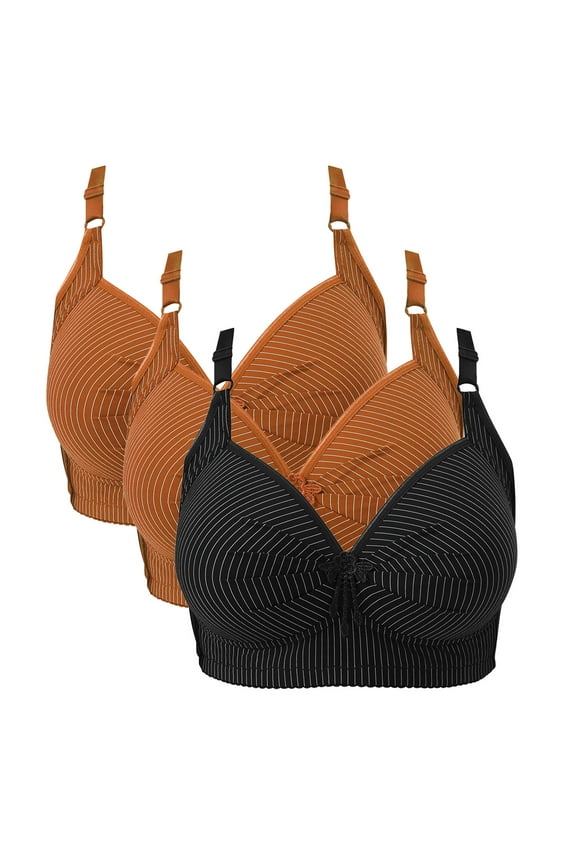 Womens BC cup without Steel Ring Soft Comfortable Bras V Neck Push Up Bralettes Full Coverage Brassiere Multicolor XS(XS)