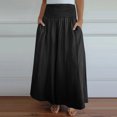 thumbnail image 1 of Fengqque Womens Elastic High Waisted Palazzo Pants Plus Size Wide Leg Long Lounge Pant Trousers with Pocket Black L(L), 1 of 9