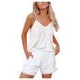 thumbnail image 1 of Fengqque Womens Fashion Lace Satin Tank Tops Ladies Sexy Cami Vest Clubwear, 1 of 5