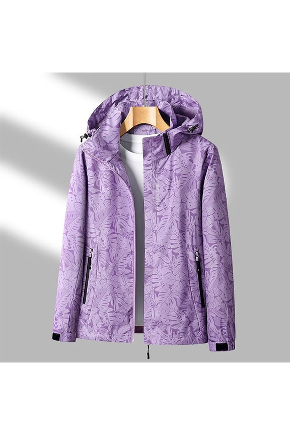 Womens Fashionable and Comfortable Waterproof Ski Jacket 3-in-1 Windbreaker Winter Coat for Rain Snow Outdoor Hiking Purple M(M)