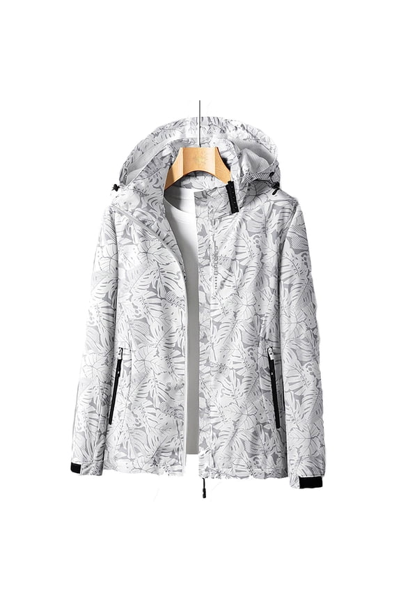 Womens Fashionable and Comfortable Waterproof Ski Jacket 3-in-1 Windbreaker Winter Coat for Rain Snow Outdoor Hiking White XXXXL(XXXXL)