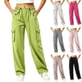 thumbnail image 1 of Fengqque Womens Hiking Pants Lightweight Waterproof Cargo Pants with Pockets Camping Trekking Trousers Pink XS, 1 of 5