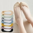 thumbnail image 1 of Fengqque Womens No Show Socks Non Slip Ultra Low Cut Thin Silky Footies Cotton Sole Invisible Socks Flats Loafers, 1 of 4