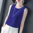 thumbnail image 1 of Fengqque Womens Summer Basic Tank Tops Tops Crew Neck Sleeveless Tops Loose Solid Color Womens Camisole Blue M(M), 1 of 3