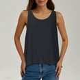 thumbnail image 1 of Fengqque Womens Tank Tops Sleeveless Summer Tank Top for Women Casual Crewneck Loose Back Slit Camisole Black M(M), 1 of 7