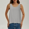thumbnail image 1 of Fengqque Womens Tank Tops Sleeveless Summer Tank Top for Women Casual Crewneck Loose Back Slit Camisole Gray S(S), 1 of 7