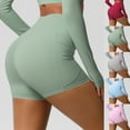 thumbnail image 1 of Fengqque Yoga Shorts for Women Tummy Control High Waist Biker Shorts Exercise Workout Butt Lifting Tights Women's Short Pants Red-B XL(XL), 1 of 9