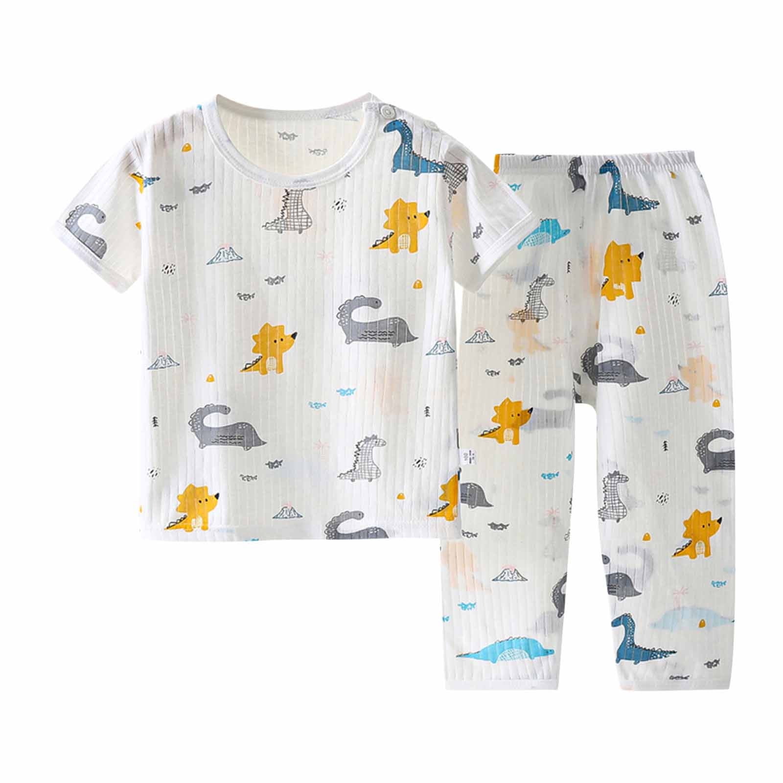 Fengying Clearance Toddler Baby Boys Girls Summer Pajamas Sets Short