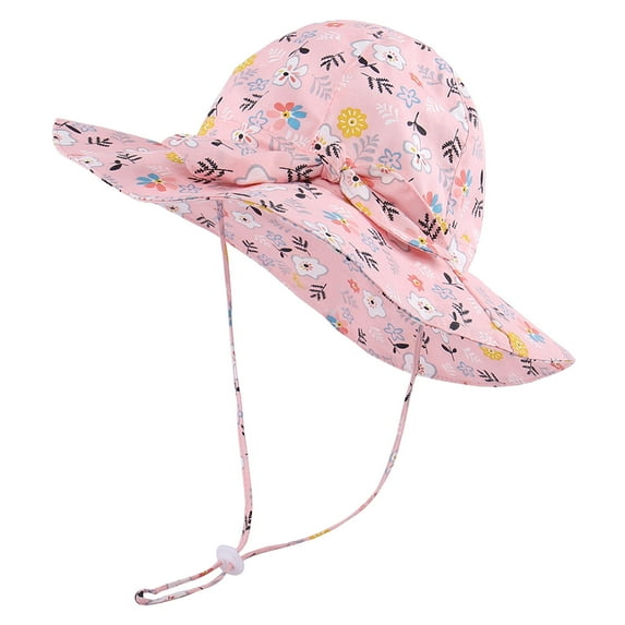 Fengyings Clearance Baby Girl Sun Hats Summer Baby Hats Toddler Sun Hat Infant with Wide Brim Bucket Hat