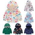 thumbnail image 1 of Fengyings Kids Toddler Boys Girls Hooded Jackets Cartoon Spring Fall Outerwear Windbreaker Zipper Hooded Jackets Coat, 1 of 3