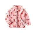 thumbnail image 1 of Fengyings Clearance Kids Boy Girl Polar Fleece Jacket Outwear Full-Zip Warm Long Sleeves Lightweight Outwear Cute Printed Jacket with Pockets, 1 of 3