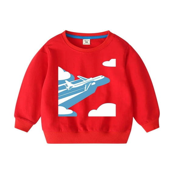 Fengyings Clearance Kids Boys Girls Sweatshirt Funny Cute Print Tops Casual Long Sleeve Spring Fall Pullover Top